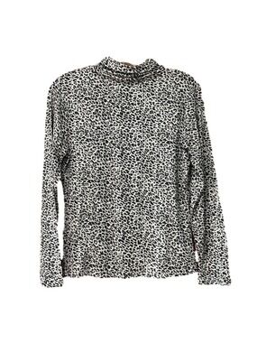 Michelle Nicole Shirt Long Sleeve Leopard Top Size Large